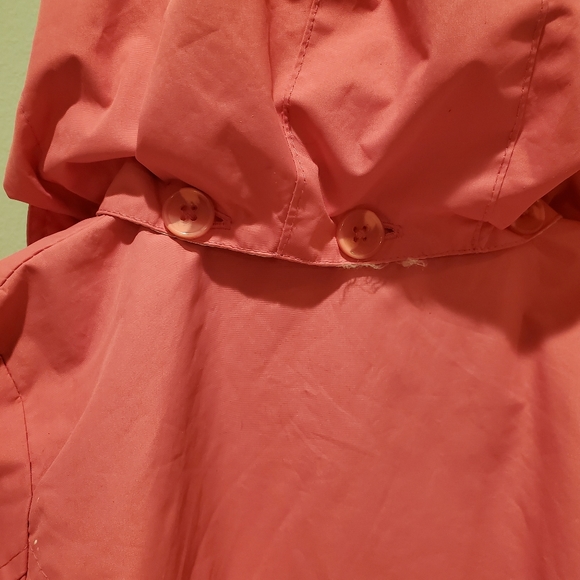 London Fog Pink Raincoat with Sparkling Buttons - Picture 9 of 13